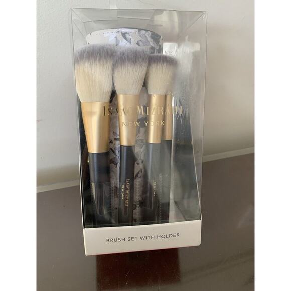 Isaac Mizhari New York Makeup Brush Set With Holder - Picture 1 of 6